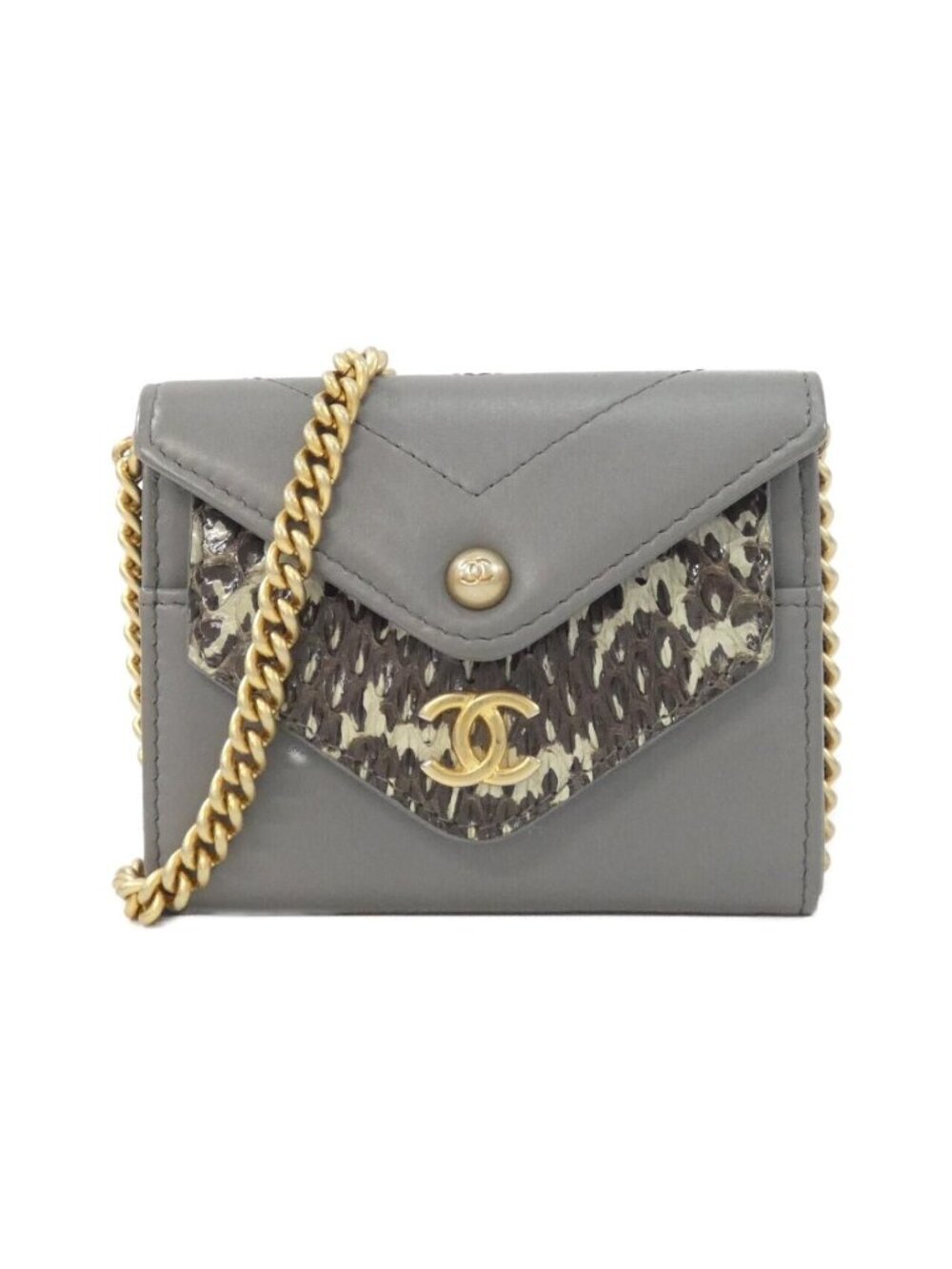Chanel Chain Clutch Gray